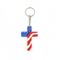 Distressed American Flag Keychain