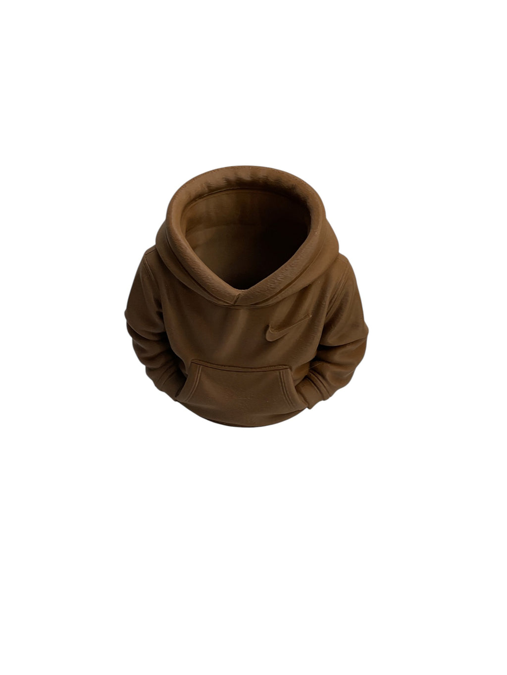 Brown 3D printed hoodie pen holder