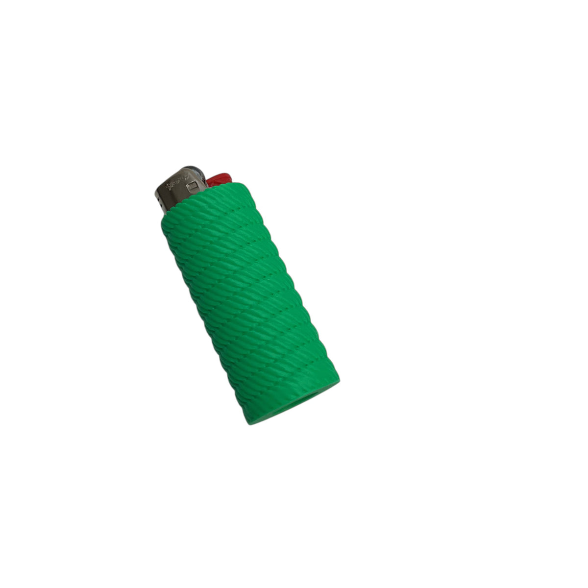 Green textured 3D printed lighter holder