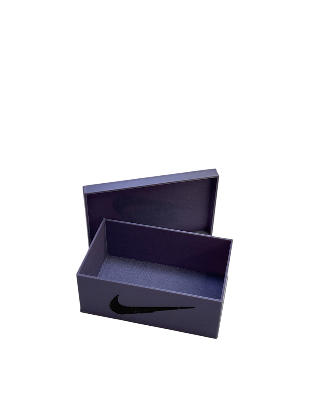 Open purple 3D printed storage box