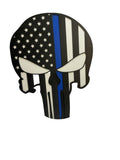 3D printed skull themed warning display sign